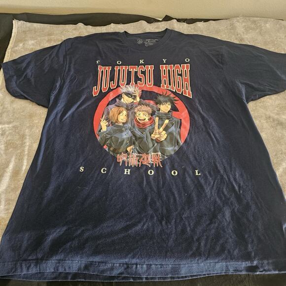 Jujutsu Kaisen Tokyo Japan High School T-Shirt Mens 3xl Navy Anime - Picture 1 of 5